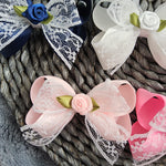 Mini Boutique Bow With Lace And Rose