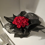 Handmade ribbon roses bouquet