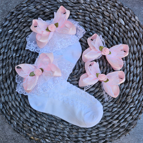 Sock and Bow set age 1-3 and 4-7
