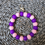 Silicone Bead Wristlet Keychain