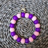 Silicone Bead Wristlet Keychain