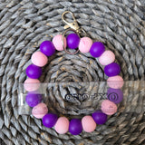 Silicone Bead Wristlet Keychain