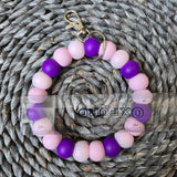 Silicone Bead Wristlet Keychain