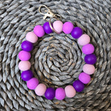 Silicone Bead Wristlet Keychain