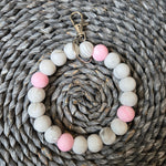 Silicone Bead Wristlet Keychain