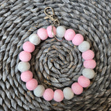 Silicone Bead Wristlet Keychain