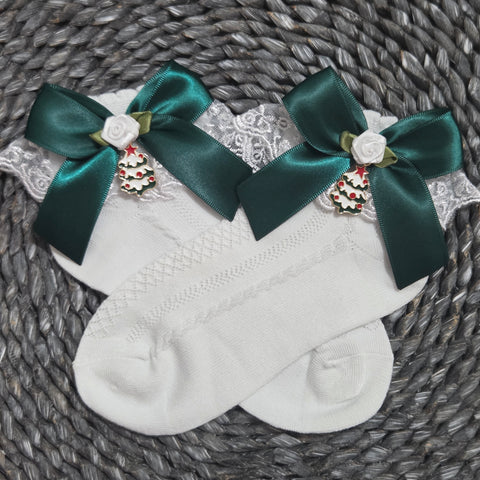Bow Socks With Charms