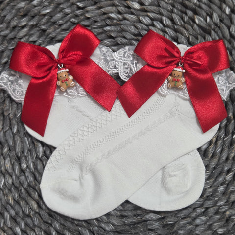 Bow Socks With Charms